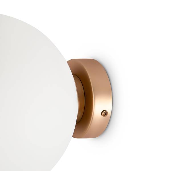 Lampada da parete Basicform C Vetro opale / Metallo - 1 punto luce