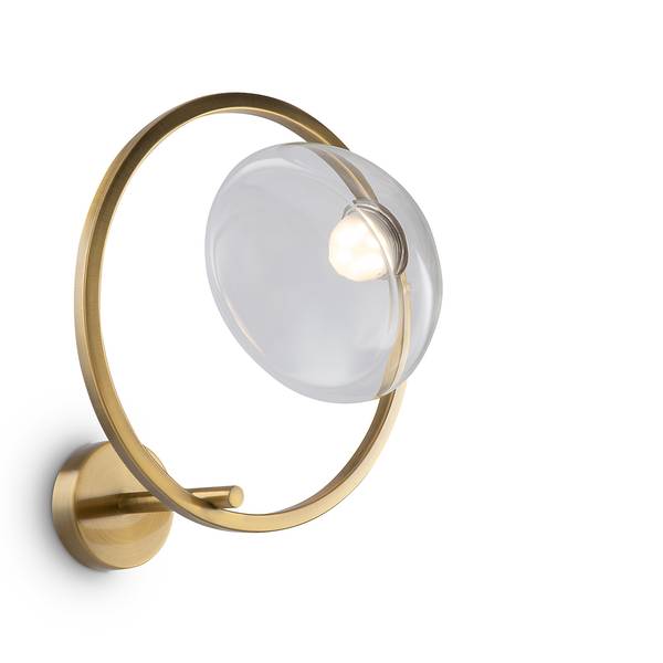 Lampada da parete LED Lunare Vetro trasparente / Metallo - 1 punto luce