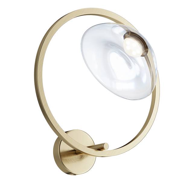 Lampada da parete LED Lunare Vetro trasparente / Metallo - 1 punto luce