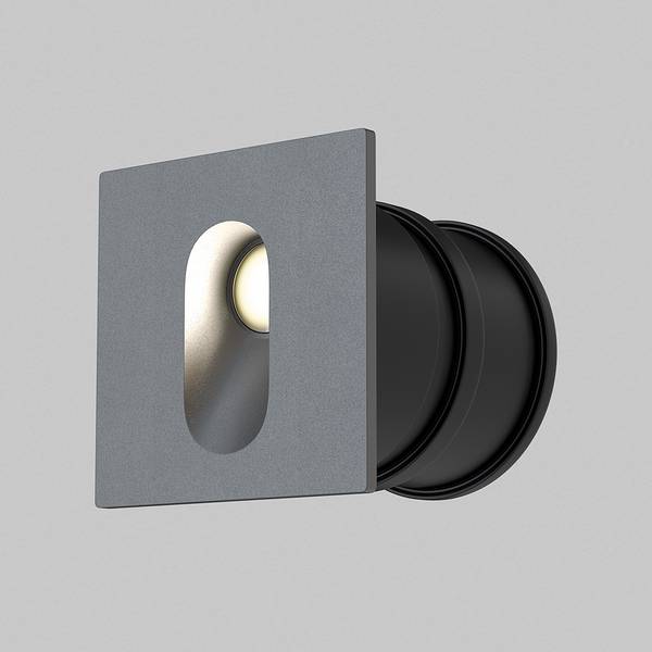 LED-inbouwspot Via Urbana aluminium - 1-lichts - grijs