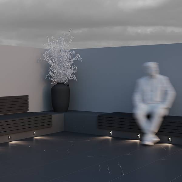 LED-inbouwspot Via Urbana aluminium - 1-lichts - grijs