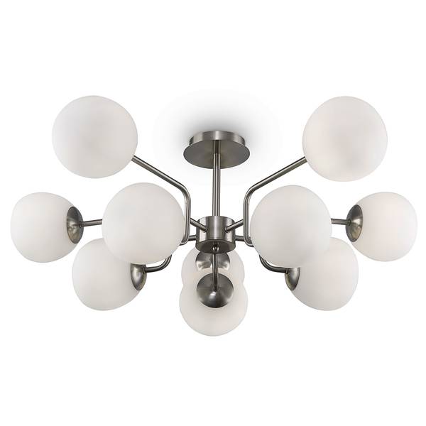 Lampada a sospensione Erich B Vetro opale / Metallo - 10 punto luce