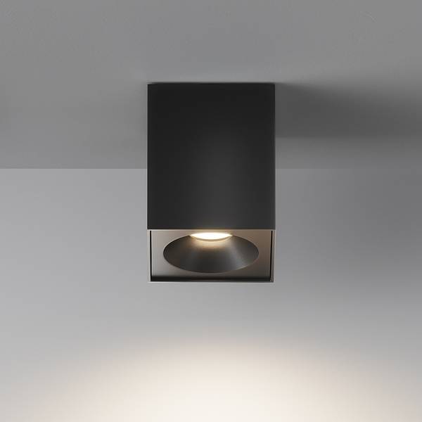 Lampada da soffitto Zoom Alluminio - 1 punto luce - Nero