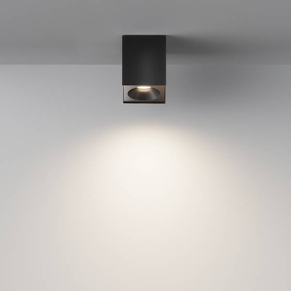 Lampada da soffitto Zoom Alluminio - 1 punto luce - Nero
