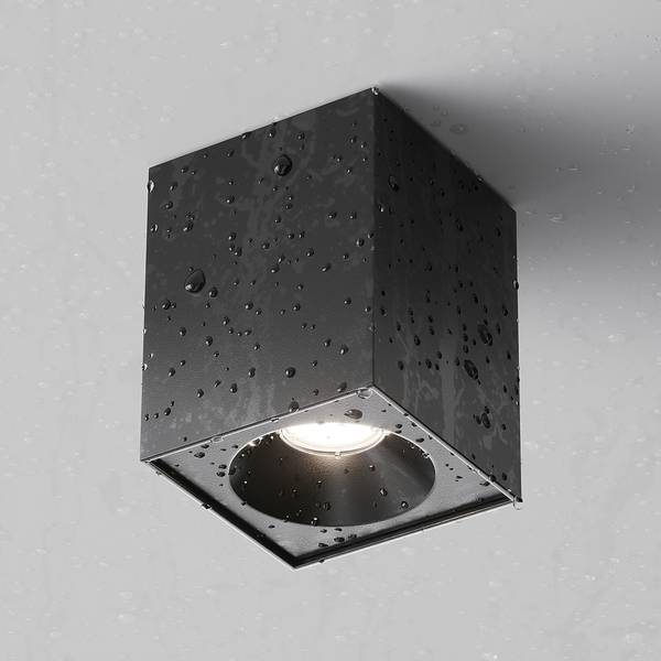Lampada da soffitto Zoom Alluminio - 1 punto luce - Nero