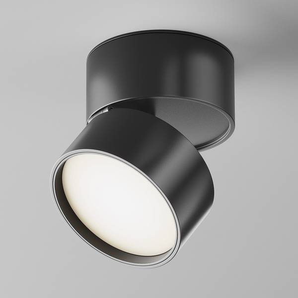 LED-Deckenleuchte Onda Aluminium - 1-flammig - Schwarz