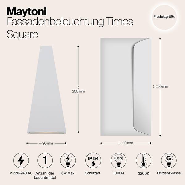 Applique murale LED Times Square Métal - 1 ampoule