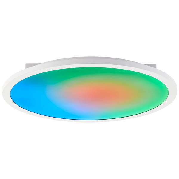 LED-Deckenleuchte Briston Rund Aluminium / Kunststoff - 1-flammig - Weiß - RGB / Multicolor
