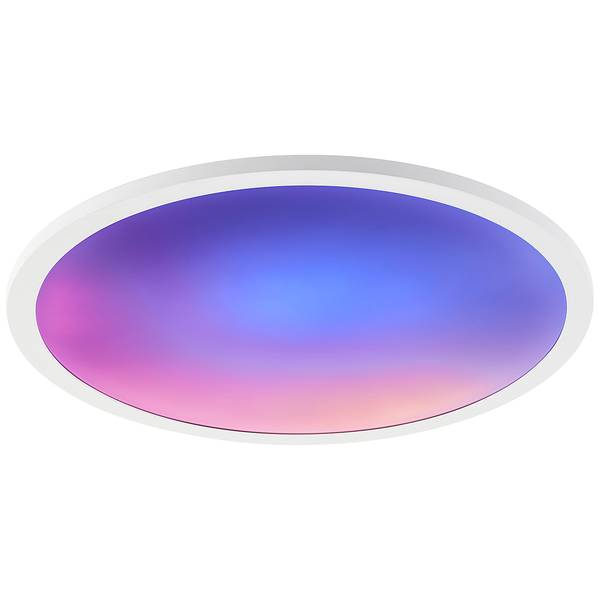 LED-Deckenleuchte Briston Rund Aluminium / Kunststoff - 1-flammig - Weiß - RGB / Multicolor