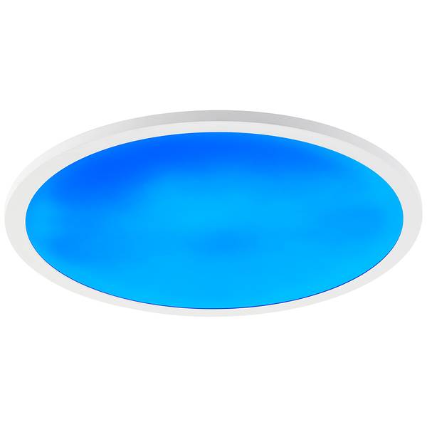 LED-Deckenleuchte Briston Rund Aluminium / Kunststoff - 1-flammig - Weiß - RGB / Multicolor