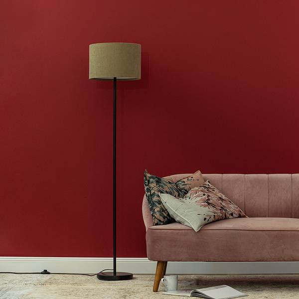 Staande lamp Tony corduroy/ijzer - 1-lichts