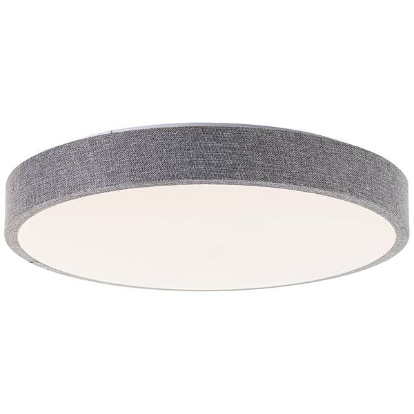 Lampada da soffitto LED Filiz Tessuto misto / Ferro - 1 punto luce - Grigio - Diametro: 39 cm