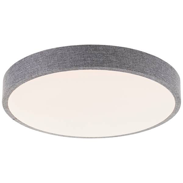 Lampada da soffitto LED Filiz Tessuto misto / Ferro - 1 punto luce - Grigio - Diametro: 39 cm