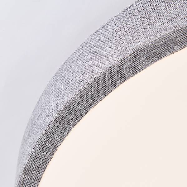 Lampada da soffitto LED Filiz Tessuto misto / Ferro - 1 punto luce - Grigio - Diametro: 39 cm
