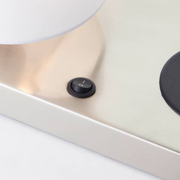 Lampe de table Clarie Tissu mélangé / Fer - 1 ampoule - Blanc