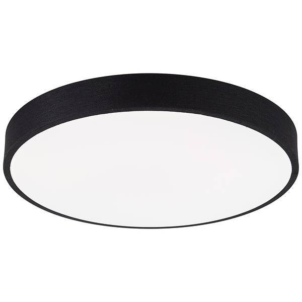 LED-Deckenleuchten Filiz Mischgewebe / Eisen - 1-flammig - Schwarz - Durchmesser: 49 cm