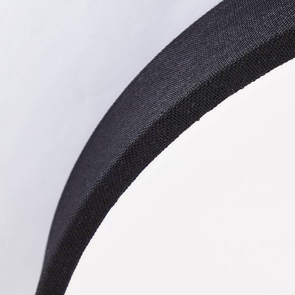 LED-Deckenleuchten Filiz Mischgewebe / Eisen - 1-flammig - Schwarz - Durchmesser: 49 cm