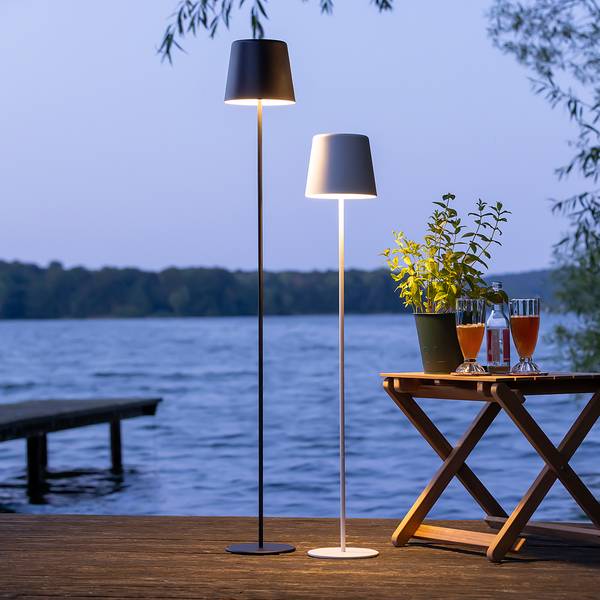 LED-Wegeleuchten Kaami Kunststoff / Eisen - 1-flammig - Schwarz