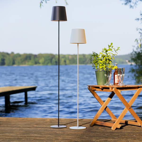 LED-Wegeleuchten Kaami Kunststoff / Eisen - 1-flammig - Schwarz