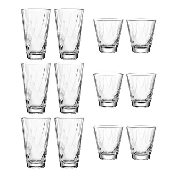 Verres Twist 12 - Lot de 12 Verre transparent - Transparent