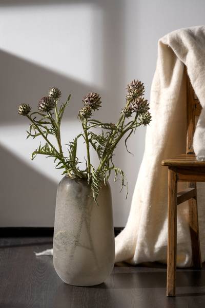 Vase Trogolo Typ B Farbglas - Taupe
