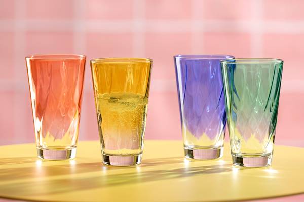 Bicchiere Twist A Vetro trasparente - Multicolore - Multicolore - Set da 4