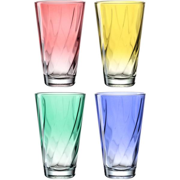 Bicchiere Twist A Vetro trasparente - Multicolore - Multicolore - Set da 4