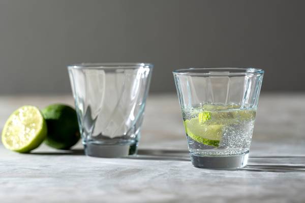 Drinkglas Twist type B transparant glas - doorschijnend - set van 6