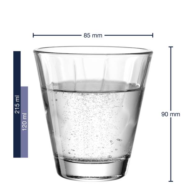 Drinkglas Twist type B transparant glas - doorschijnend - set van 6