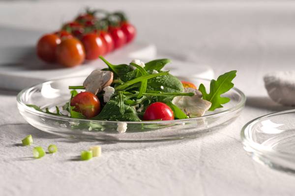 Set schalen & borden Cucina 5-delig transparant glas - transparant