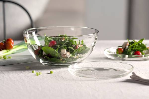 Set schalen & borden Cucina 5-delig transparant glas - transparant