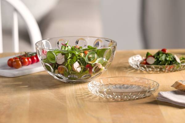 Set schalen & borden Cucina Optik 5-dlg. transparant glas - transparant