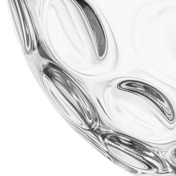 Schaal/kom Cucina Optic set van 6 transparant glas - transparant