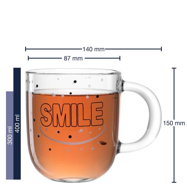 Tazza Uffico Smile Vetro trasparente