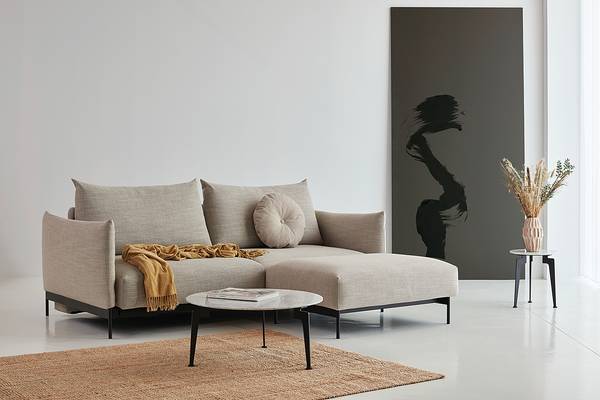 Schlafsofa Malloy Webstoff Kenya: Gravel