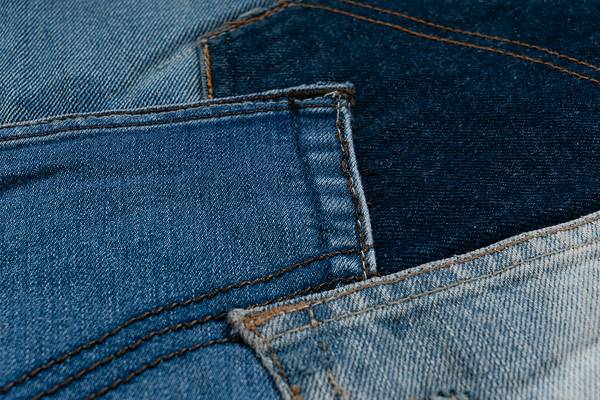 Tappeto a pelo corto My Denim Pocket Cotone riciclato - Blu - 80 x 150 cm