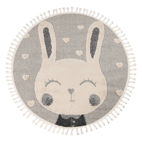 Tappeto cameretta My Fano Rahe rotondo Polipropilene - grigio / Beige