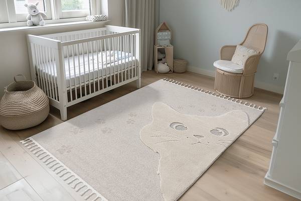Tapis enfant My Fano Rahe Polypropylène frisé - Beige - 160 x 230 cm