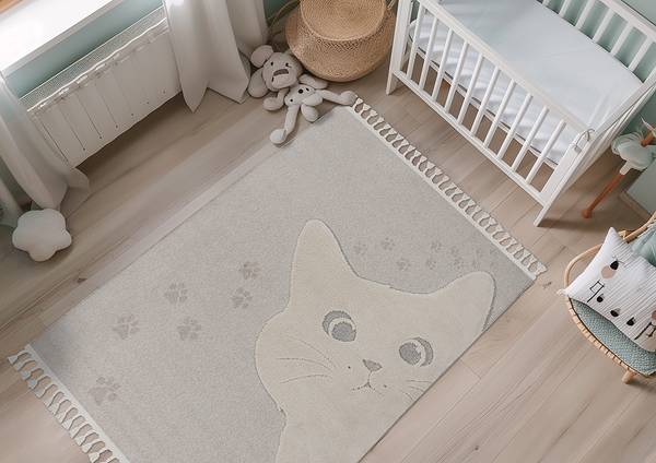 Tapis enfant My Fano Rahe Polypropylène frisé - Beige - 160 x 230 cm