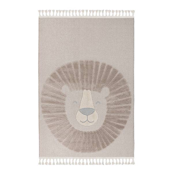 Tapis enfant My Fano lion Polypropylène frisé - Beige - 160 x 230 cm