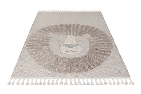 Tapis enfant My Fano lion Polypropylène frisé - Beige - 160 x 230 cm