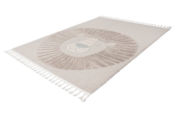Tapis enfant My Fano lion Polypropylène frisé - Beige - 160 x 230 cm