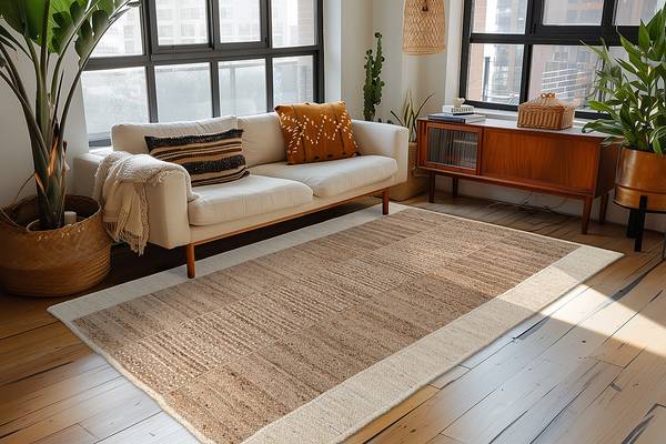 Tappeto a pelo corto My Cottage Iuta - Avorio - 80 x 150 cm