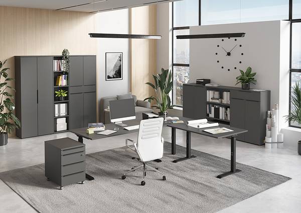 Schrankwand Mailand - 120 cm Graphit