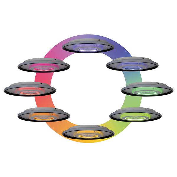 LED-Deckenleuchte Livana PVC / Eisen - 3-flammig