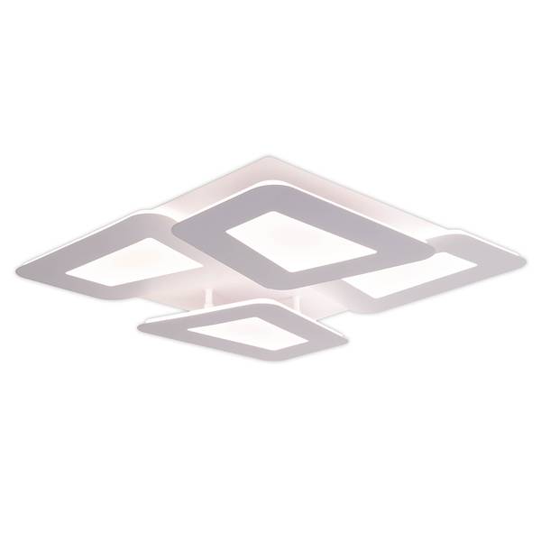 Plafonnier LED Simen Verre acrylique / Acier - 4 ampoules