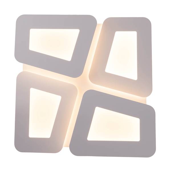 Plafonnier LED Simen Verre acrylique / Acier - 4 ampoules