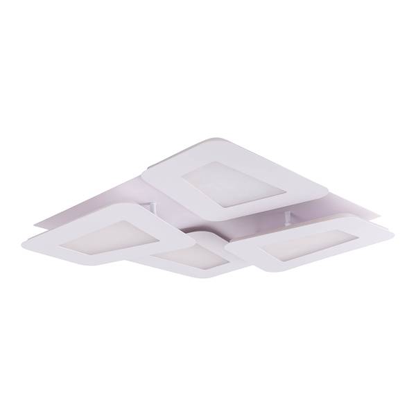 Plafonnier LED Simen Verre acrylique / Acier - 4 ampoules