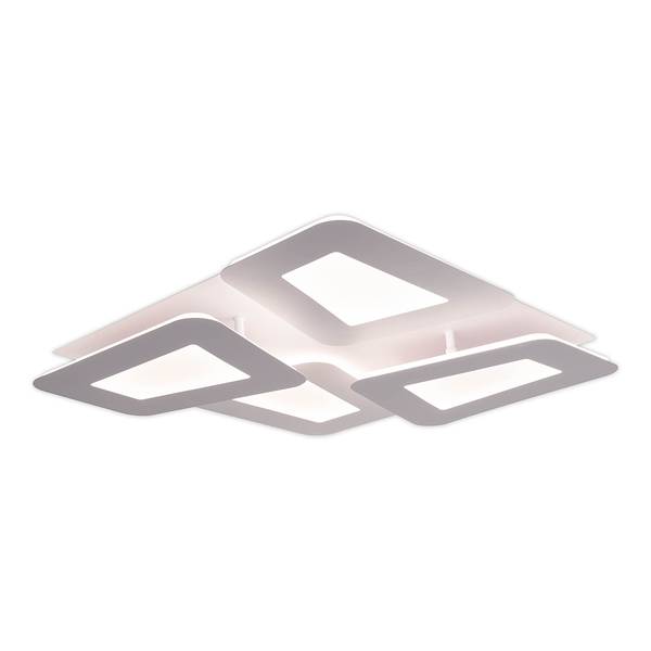 Plafonnier LED Simen Verre acrylique / Acier - 4 ampoules