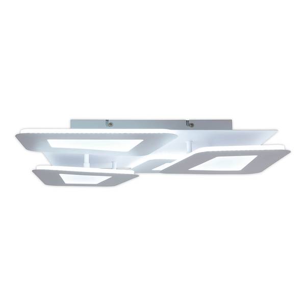 Plafonnier LED Simen Verre acrylique / Acier - 4 ampoules